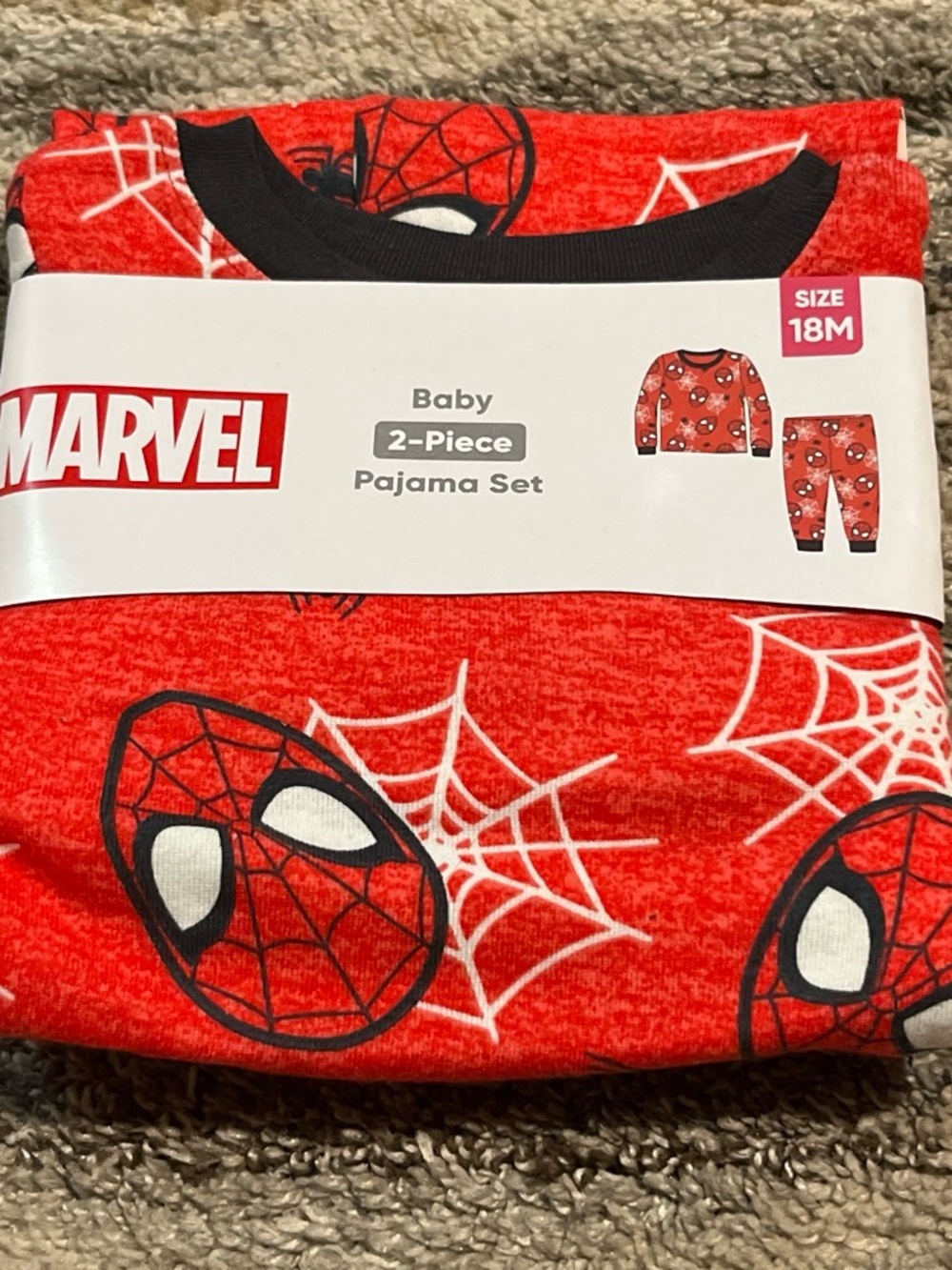 Marvel Red Spider-Man Baby Pajama Set